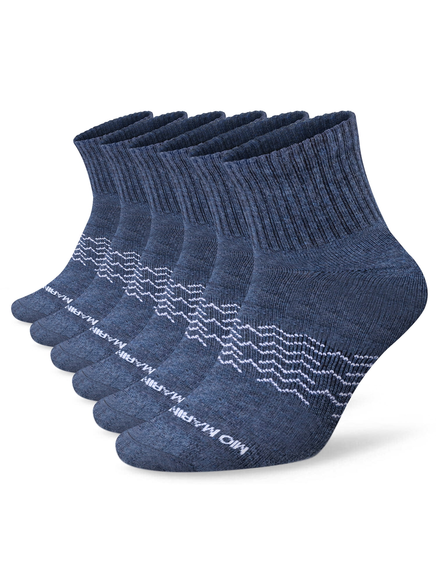 Men's Moisture Control Low Cut Ankle Socks 6 Pack Mio Marino