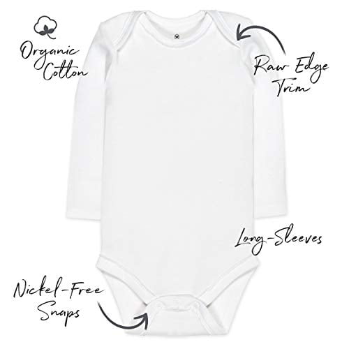 uni baby 5-pack Organic Cotton Long Sleeve Bodysuits and Toddler T