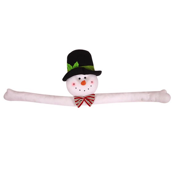 TIELUTT Tree Top Hugger Santa Snowman Holiday Tree Top Decoration Tree Hugger Birch Sticks for Large Snowflakes for Hanging Thin Clear String for Hanging Large Baubles Staircase Garland Flocked