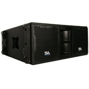 Seismic Audio Pair of Premium Passive 2x10 Line Array Speakers with Dual Compression Drivers - SALA-210-Pair