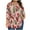 Pink3, variant on Mgmyaa Plus Size Blouses for Women Dressy Casual Crew Neck 3/4 Sleeve Tops Beach Vocation TShirts