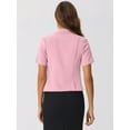 thumbnail image 4 of DARING DIVA Cardigan Open Front Notch Lapel Blazer S Dusty Pink, 4 of 6