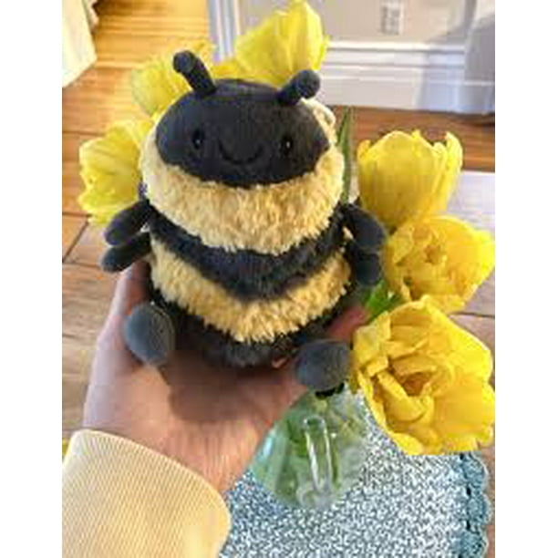 Jellycat Albee Bee Plush Toy - 6.30 Inch Yellow, Soft and Fuzzy
