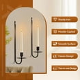thumbnail image 5 of Wall Candle Sconces Set of Two, Taper and Pillar Holder, Entryway and Stair Corner Decor, Living Room Iron Candle Holders, Matte Black, 5 of 6