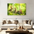 thumbnail image 2 of Elephant Stock Rabbits By The Meadow Wall Art - Horizontal Multi Panel Canvas - Living Room Wall Decor - Animal Multi Panel - Green And Yellow Decor - 74" x 48", 2 of 8