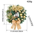thumbnail image 2 of Uxgjfwu Christmas Wreath, 12 Inch LED Lighted Decoration for Front Door Indoor Outdoor Holiday Decor in Red or Gold, Christmas Wreath, 2 of 7