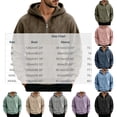 thumbnail image 3 of Frnrwgo Men's Hoodie Half Zip Loose Fit Warm Long Sleeve Hooded Casual Fall Winter Top, 3 of 6