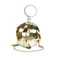 thumbnail image 3 of Bolso de mano elegante de lentejuelas para mujer, ideal para eventos formales como discotecas, bodas y banquetes. Oro, 3 of 9