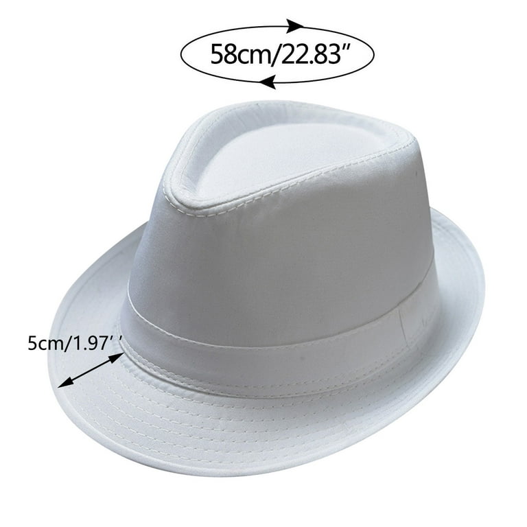 Fdelink Sun Hat Sun UV Protection Hat Men and Women Unisex Jersey British  Style Solid Color Jazz Hat Sun Hat Grey