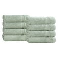 thumbnail image 2 of Classic Long Combed Egyptian Cotton Ultra-Soft Absorbent 8-Piece Hand Towel Set, Sage, by Superior, 2 of 13