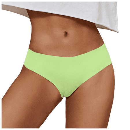 Fulorrnie Underwear for Women Plus Size Seamless Sport Comfort Panties Bikini Hipster Elastic Waist Breathable Panty Green M