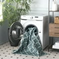 thumbnail image 4 of SAFAVIEH Arizona Shevon Trellis Polyester Machine Washable Area Rug, Green, 8' x 10', 4 of 13
