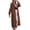 Brown, variant on TOUMENY Women's Hooded Cardigan Sweaters Casual Loose Long Sleeve Knit Coat Fall Winter O Neck Oversized Fashion Cardigan Brown L