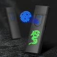 thumbnail image 2 of Ruroz Electronic Lighter, Smart USB Rechargeable Lighter,Mini Electric Lighter Touch Ignition Windproof Flameless Lighter Plasma Lighter with Battery Indicator for Men Father Gifts (Black), 2 of 8