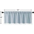 thumbnail image 6 of Boho Farmhouse Kitchen Valances for Windows Blue Country Valance Curtains for Living Room Bedroom Modern Rustic Cotton Linen Tassel Topper Window Curtain, 52"W x 18"L, 6 of 6