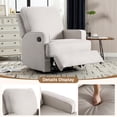 thumbnail image 5 of Bonzy Home Recliner Chair, Adjustable Backrest, Modern Design – Comfortable Manual Recliner for Living Room, Bedroom & Office, White, 5 of 6