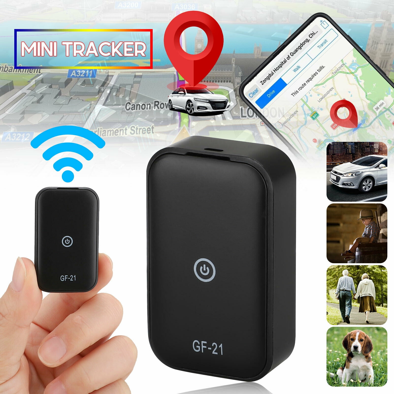 Mini GPS Tracker Real Time Car Pet Kids Locator Magnetic GSM Tracking Device 