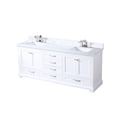 thumbnail image 7 of 80 In. W X 22 D White Double Bath Vanity With Marble Top & Faucet - Soft Close, To Scratches And Stains, Abundant Storage Two Cabinets Six Drawers Inside Furniture Countertop Sufficient, 7 of 7
