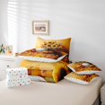 thumbnail image 4 of Erosebridal Sunflower Pumpkin Bedding Sets Full Size, Fall Maple Leaves Comforter Sets with Sheets, Rustic Farm Decor, Reversible 7pcs, 4 of 5