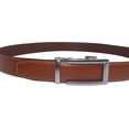 thumbnail image 6 of Marshal Men's Genuine Leather Ratchet Dress Belt With Automatic Buckle Tan Buckle6, 46", 6 of 9