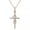 Rose Gold, variant on Women Cross Necklaces Pendant Rhinestone Gold Silver Plated Engagement Jewellery-Silver