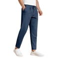 thumbnail image 4 of Dwellite Men's Casual Pants Fit Elastic Waist Drawstring Twill Pants Straight Leg Pants with Pocket Navy S, 4 of 7