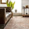 thumbnail image 4 of nuLOOM Dawson Machine Washable Distressed Medallion Area Rug, 3' x 5', Peach, 4 of 10