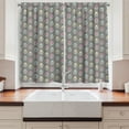 thumbnail image 2 of Ambesonne Colorful Kitchen Curtains, Chairs and Odd Stripes Art, 55"x45", Dimgray Multicolor, 2 of 3