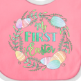 thumbnail image 4 of Inktastic My First Easter Pastel Colored Wreath Boys or Girls Baby Bib, 4 of 4