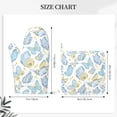 thumbnail image 4 of XMXY Oven Mitts and Pot Holders 2 Pcs Sets, Fantasy Butterflies Heat Resistant Silicone Cooking Gloves for Grill Baking BBQ Kitchen Decor, 4 of 9