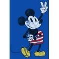 thumbnail image 2 of Boy's Mickey & Friends Retro American Peace Sign Graphic Tee Royal Blue Medium, 2 of 5