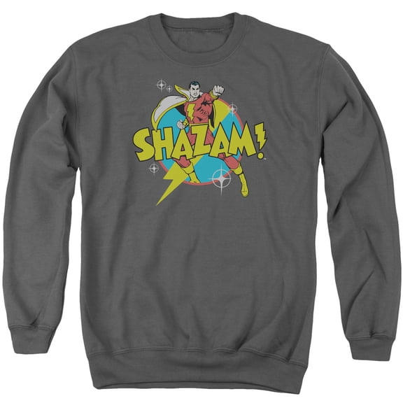 DC Comics Power Bolt Adult Crewneck Sweatshirt Charcoal