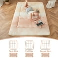 thumbnail image 3 of Zelladorra Japanese Floor Mattress, Futon Mattress with Portable Storage Bag, Roll Up Mattress Thick Tatami Mattress Suitable for Camping, Guest Room (Cream Gradient, Queen), 3 of 6
