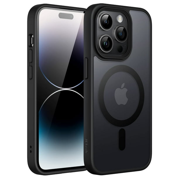 Funda JeTech Magnetic para iPhone 14 Pro Max de 6.7 pulgadas, negra