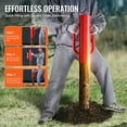 thumbnail image 6 of SKYSHALO Handheld Post Driver, 2.7 in Diameter for T Posts, 14LB Carbon Steel Rammer, Ideal for U Channel, Signage & Wooden Posts, Red, 6 of 9