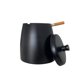 thumbnail image 2 of Cenicero con tapa para cigarrillos, ceniceros de acero inoxidable sin humo, sin olor, a prueba de viento para el hogar, la oficina, la mesa, el patio exterior, el balcón al aire libre (negro) ShuxiuWang 1327537002895, 2 of 5