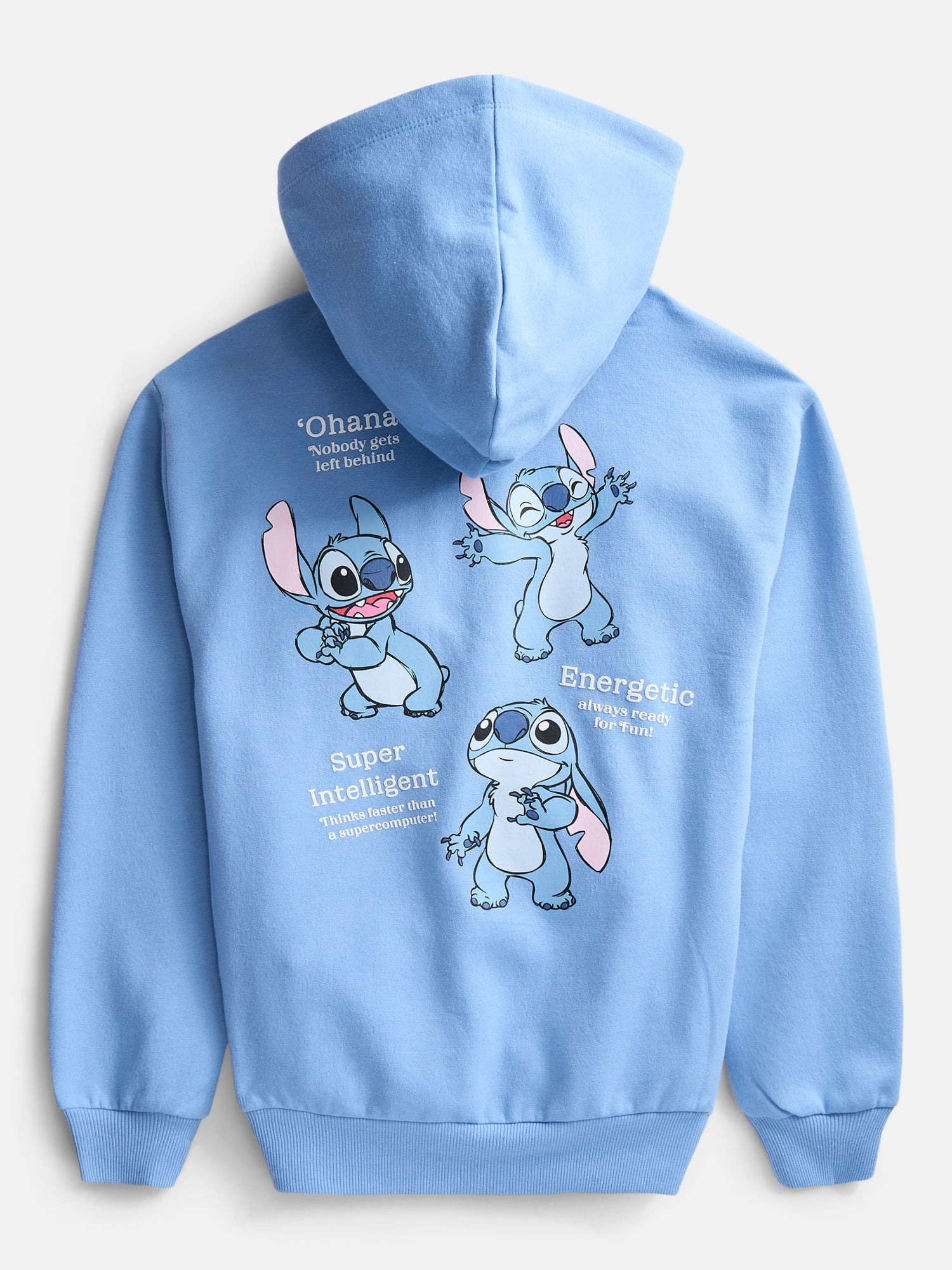 Disney Lilo and Stitch Girls Fun Graphic Fleece Hoodie, Sizes 4-16