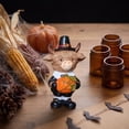 thumbnail image 4 of SUYOLL Halloween Resin Desktop Ornament Cow Figurine Witch Hat Cow Statue Holding Pumpkin Resin Tabletop For Fall Shelf Mantel Decoration, 4 of 4