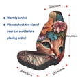 thumbnail image 3 of Wukai Flower Crown Cat Full Set Car Seat Covers with Soft Padding Universal Auto Front Seats Protector and Cushion Mat, 3 of 5
