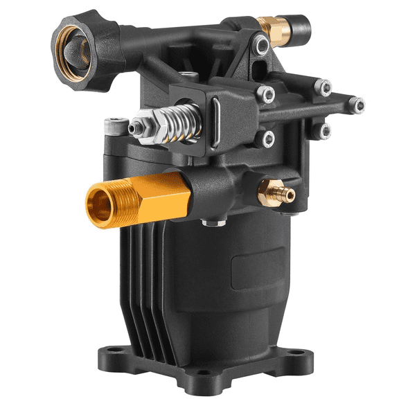 Pressure Washer Pump 3500 PSI 2.5 GPM 3/4" Shaft Horizontal Replacement Kit - Simpson, Honda, Troy-Bilt, Generac Compatible - 5 Nozzles Included