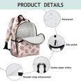thumbnail image 4 of Football Bow Pink Pattern Cute School Backpack Bag for School with Padded Back and Adjustable Shoulder Straps 15.25"x11.5"x5.25", 4 of 5