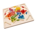 thumbnail image 1 of Abbracc Wooden Game Set Chinese Checkers Flying Chess Travel Set 2 in 1 Portable, 1 of 8