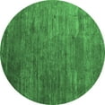 thumbnail image 1 of Ahgly Company Indoor Round Abstract Emerald Green Contemporary Area Rugs, 7' Round, 1 of 4