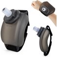 thumbnail image 1 of RV Botella deportiva de 200 ml con correa para la muñeca (negra) y correa ajustable para el hombro, botella de silicona suave sin BPA para correr, maratón y senderismo Rojo Verde, 1 of 5