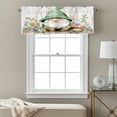thumbnail image 3 of Rod Pocket Window Valances Green Gnome Spring Flower Mushroom Short Kitchen Curtains Pastoral Botanical Window Treatment Drapes for Bedroom Bathroom Living Room 60x18In,1 Panel, 3 of 9