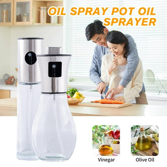 QHUDLV 100/200ML Olive Oil Sprayer Dispenser Glass Oil Vinegar Oil Spray Bottle .. Z1