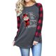 thumbnail image 2 of Women Blouse, Long Sleeve Women Crewneck Top Casual Fit  For Christmas ANGGREK Gris M, 2 of 6