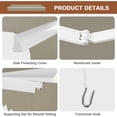 thumbnail image 3 of MEETWARM 9.8'x 8.2' Patio Awning Retractable Awning Cover for Sunshade Shelter, Outdoor Patio Canopy with Manual Crank Handle/Water-Resistant 280g/m² Polyester for Patio, Balcony, Yard, Beige, 3 of 7