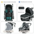 thumbnail image 6 of Babyjoy 2-in-1 Baby Stroller High Landscape Infant Stroller w/ Reversible Seat Black, 6 of 9