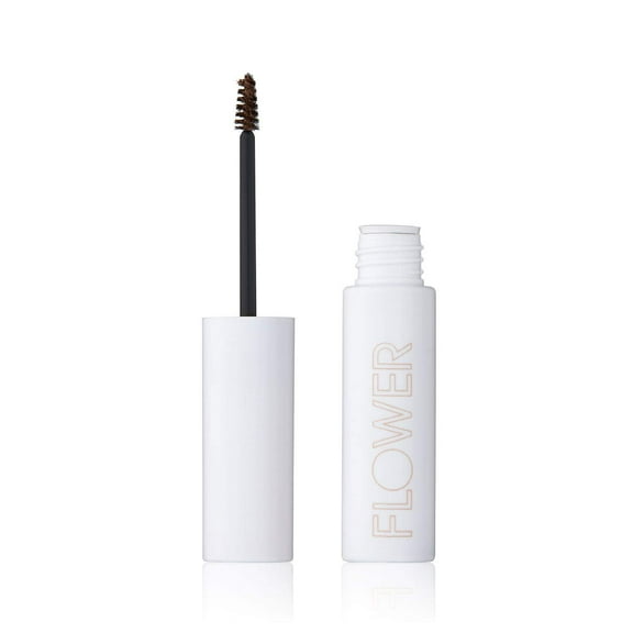 Eyebrow Gel By FLOWER Beauty  FIBER FIX BROW GEL  Tinted Brow Mascara & Fixative for Eyebrows  Vegan & Cruelty-Free  Brunette